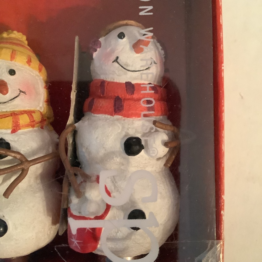 Boston Warehouse Spreaders Snow Much Fun Snowmen Set Of 4 New - Picture 3 of 8